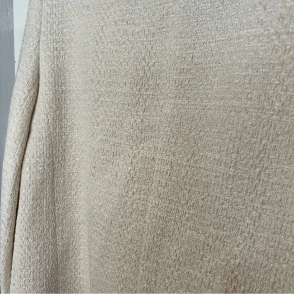 NWT Helene London Tweed Blazer Jacket Double Breasted Fringe Cream Pearl Medium - Picture 12 of 16